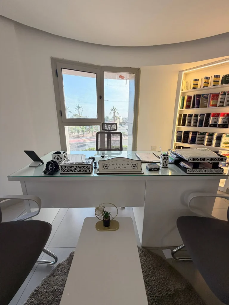 Eskander Gerges’s desk at the office in Al Azizia Mall, Sharm El Sheikh